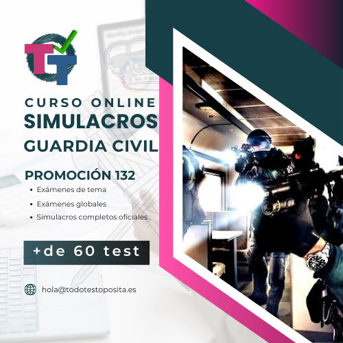 Curso de test de examen oposiciones a Guardia Civil